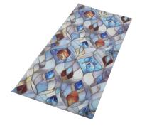 MUSISALY Non-Adhesive Stained Glass Window Film Frosted Privacy Static Cling for Glass Doors Kitchen Bathroom with Electrostatic Embossed Protection 39X17 Inches