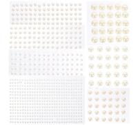 MUSISALY of Self-adhesive Pearl Stickers with Strong Adhesive and No Marks When Peeling 14 Sheets Flat Back Abs Pearls for Nails and Face for Beauty Makeup and Nail Art Decoration