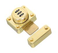 MUSISALY Password Cabinet Drawer Door Lock Zinc Alloy Drawer Lock Cabinet Door Verrou Placard Mechanisches Zahlenschloss Golden Iron
