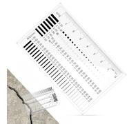 MUSISALY Plastic Contour Gauge Tool with High Precision Transparency Film for Measuring Diameter and Crack Width, Suitable for Flaw Detection and Spot Inspection