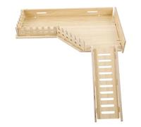MUSISALY Platform, for Ladder with Hamster Gerbil Wooden Small Climbing and Resting Accessory, Sturdy Physical Activity Decor Squirrel Animal Habitat for Cage