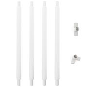 MUSISALY Playpen Rod Accessories Stainless Steel Tubes with Sponge Wrap for Support and Gate Assembly Replacement Parts Easy Installation and Modular Expansion