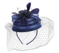 MUSISALY Plume Mesh Fascinator Headband Clip for Women Elegant Tea Party and Wedding Decor Versatile Hair Accessory Removable Clip Stylish Formal Headwear for Special Occasions