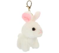 MUSISALY Plush Animal Toy Keychain Cute White Rabbit Stuffed Animal Pendant for Bag Backpack Children Soft Plush Decor