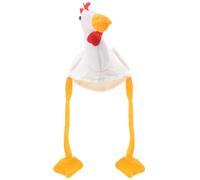 MUSISALY Plush Chick Hat for Dress-up Soft Animal Headgear Cozy Chicken Costume Party Photo Prop Easter Festival Accessory Unisex Novelty Hat