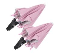 MUSISALY Portable Clip-on Phone Umbrella 2pcs with Flexible Handle and Double Layer Design Metal and Cloth Material, Anti Glare Sun Protection for Car Smartphones for Driving Use