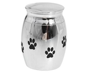 MUSISALY Portable Pet Cinerary Urn and Bright Shiny Appearance Stainless Steel with Corrosion Resistance a Memorial Keepsake Suitable for Storing Dog and Cat Ashes