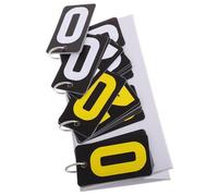 MUSISALY Portable Tabletop Flip Scoreboard for Sports 4-digit Black and Yellow Plastic Scorekeeper, Multi-sport Flip Counter for Tennis, Volleyball, Baseball, and Pool Matches