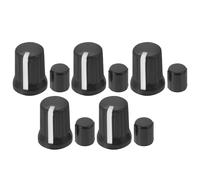 MUSISALY Potentiometer Knobs Volume Control Caps Black 5pcs Replacement Lightweight Simple Design Color for Electric Guitar Accessories