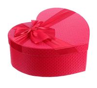 MUSISALY Red Heart Shaped Gift Box with Bow for Small Gifts and Rings Paper Material Storage for Birthday and Wedding Celebration Creative and Exquisite