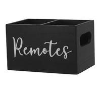 MUSISALY Remote Control Storage Box with Multi Compartments Wooden Organizer for Living Room Desk and Coffee Table Rustic Media Remote Holder for Tv and Small Items