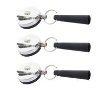 MUSISALY Retractable Keychain Set Automatic Rebound Hanging Hook 3pcs with Anti-lost Steel Wire Buckle and Silicone Pen-cap Buckle for Small Items, Suitable for Bags and Belts