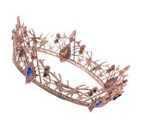 MUSISALY Retro Baroque Bridal Crown Hair Band with Antique Copper Finish, Vintage Gothic Forehead Headpiece for Weddings, Proms, and Themed Events
