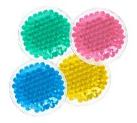 MUSISALY Reusable Gel Ice Packs 4Pcs Set - Small Round Cold Compress for Eyes, Face, Nose - Hot and Cold Therapy Packs for Injuries, Fatigue Relief, and Wisdom Teeth in Blue, Green, Pink,