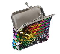 MUSISALY Reversible Sequin Mini Handbags for Boys and Girls Colorful Doll Accessories Chic Lightweight Wallets for Parties and Imaginative Play