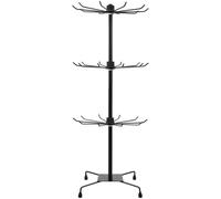 MUSISALY Rotating Metal Hat Display Stand 3-Tier Rack for Hanging Hats Bags and Ornaments in Home or Jewellery Store