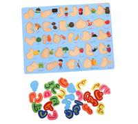 MUSISALY Russian Puzzle Letter Learning Games Arabic Letter Matching Alphabet Matching Puzzle Wood