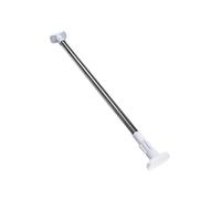 MUSISALY Shower Curtain Rod with Built-in Spring in White Stainless Steel Construction Tool-free Installation Tension Rod, Extendable Telescopic Bar Construction for Bathroom Or Door Use