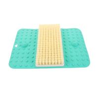 MUSISALY Shower Foot Scrubber Mat Non-Slip Suction Cups Green Multifunctional Bath Foot Massager Pad Soft Brush for Dead Skin Removal in Bathroom