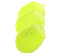 MUSISALY Silicone Bath Brush 3Pcs 14.7X9.8Cm Easy to Grip Cleaning Tools for Teens Babies Bathing with Hanging Ring