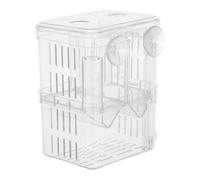 MUSISALY Small Aquarium Isolation Breeding Box with Observation Window and Effective Separation, Plastic Fish Breeding Box with Suction Cups for Guppy and Juvenile Fish Hatching