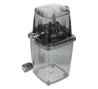 MUSISALY Small manual ice chopper with hand crank, 2L capacity, featuring stainless steel construction and PP plastic cover, suitable for home and hotel shaved ice