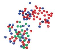 MUSISALY Small Plastic Lottery Balls Set with Number Engraving, 2 Packs (three-color and Two-color Spheres), Party Raffle Game Balls for Adult Entertainment and Bingo Accessories