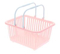 MUSISALY Small Plastic Storage Basket with Handle for Mini Grocery Basket and Desktop Organizer Compact for and Fruits for Play and Storage