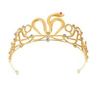 MUSISALY Snake Crown Tiara Rhinestone Bridal Headpiece Lightweight Wedding Headband for Bride Birthday Party Halloween Masquerade Costume Jewelry