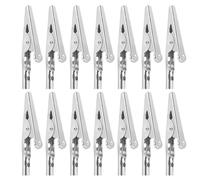 MUSISALY Stainless Steel Crocodile Clip 24Pcs 51Mm Metal Alligator Clamps Corrosion-Resistant for DIY Electrical Connections and School Experiments