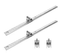 MUSISALY Stainless Steel Refrigerator Rail Mounting Bracket with Antislip Clips, Screw Hole Spacing 165mm, Versatile Compatibility for Refrigerator and Freezer, for Kitchen and Rv Use