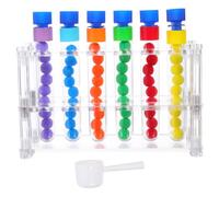 MUSISALY STEM Science Test Tubes with Rack and Scoop for - Montessori Colorful Sorting and Counting Set for Preschool Math Skills and Sensory Development
