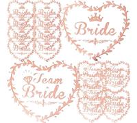MUSISALY Temporary Wedding Tattoos for Bridesmaid and Bride, Easy to Apply Paper Stickers, 40pcs Pack, for Bridal Shower Party or Wedding Celebration