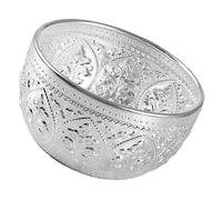 MUSISALY Thai Carved Tin Bowl for Essential Oils Water Offerings and Spa Use Decorative Lightweight Massage Container Thai Pattern Design