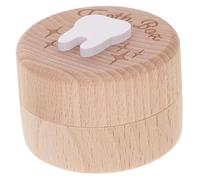 MUSISALY Tooth Storage Box Wooden Keepsake Organizer for First Lost Teeth and Fetal Hair Compact Design for Easy Carrying and Storing for Newborns and Toddlers