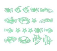 MUSISALY Tropical Fish Glow in The Dark 4 Sets Wall Stickers Glowing Decor for Christmas Birthday Wall Decoration Bedroom Nursery