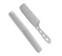 MUSISALY Ultra-thin Hairdressing Combs 2 Pcs S908 Bright Silver S909 Large Size Gentle Scalp Massage Tangle Hair Spray Organizer