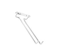 MUSISALY Upside Down Goblet Rack Hanging Glass Holder Single Row Wine Cup Shelf Iron Wine Rack for Home Bar Kitchen Cabinet Storage Display Silver Chrome