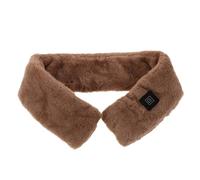 MUSISALY USB Electric Heated Scarf for Neck Warmer, Portable and Comfortable to Wear, Made of Polyester and Cotton, for Outdoor Sports in Winter, Khaki Colour