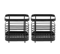 MUSISALY Utensil Holder Kitchen Organizer 2pcs Wall Mounted Stainless Steel Space-saving with Easy Clean Design for Chopsticks and Silverware for Rental Homes and Countertop Storage