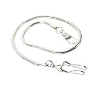 MUSISALY Vintage Long Pocket Watch Chain Made of Silver Material Alloy with Multi-functional Lightweight Design, Suitable for Formal Dressing and Collecting, Classic Retro Style Watch