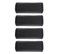 MUSISALY Walker and Rollator Armrest Hand Covers 2 Pair Black Rubber Polyester Padded Cane Grips with Enhanced Comfort for Seniors