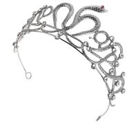 MUSISALY Wedding Crown Headdress for Bride Egyptian Snake Headpiece Rhinestones Hair Accessories for Wedding Party and Birthday Celebration