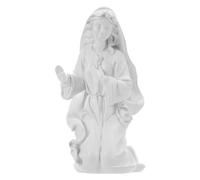 MUSISALY White Resin Catholic Virgin Mary Figurine Small Miniature Blessed Lady Statue Tabletop Religious Decor for Home and Church Devotional Display