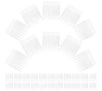 MUSISALY Wig Caps Clips Comb with 7 Teeth for Securing Mesh Caps 100pcs Black Plastic Sturdy Wig Accessory Parts that Are Not Easy to Break or Deform