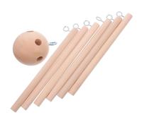 MUSISALY Wooden Mobile Frame Kit Six-Legged Crib Mobile Hanger for DIY Nursery Wind Chimes Decor with Hanging and Sturdy Wood Construction