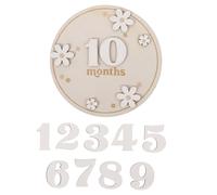 MUSISALY Wooden Monthly Progress Cards White Daisy Newborn Photo Announcement Board Nursery Decor Month Signs Newborn Growth Marker