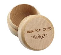 MUSISALY Wooden Umbilical Cord Organizer and Baby Keepsake Box for Newborn Memories, Small Decorative Storage Case, Pregnancy Memorial Gift for Infant Keepsakes