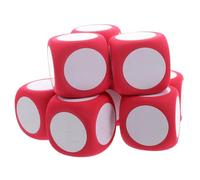 MUSISALY Writable Foam Dice and Erasable Whiteboard Dice for Classroom Math Activities, 6cm Red Diy Blank Foam Cubes, Educational Teaching Aids for Boys and Girls, 8pcs Set