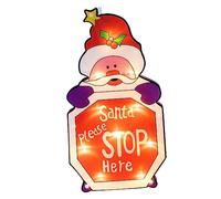 MUSISALY Xmas Led Lamp Festive Christmas Light for Window Creative Santa Snowman Design Easy Install Hanging Decoration for Home Office Mall Holiday